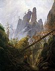 Caspar David Friedrich Famous Paintings - Rocky Ravine